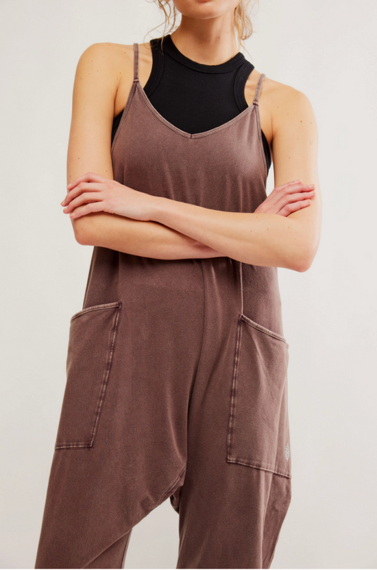 Free People: Hot Shot Onesie - Dark Espresso