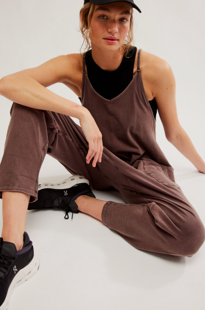 Free People: Hot Shot Onesie - Dark Espresso