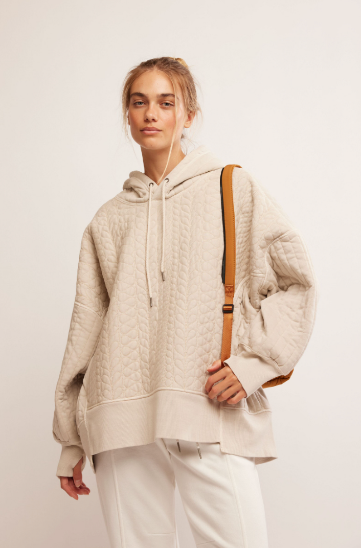 Free People: Sprint to the Finish Quilted Hoodie - Homeplate