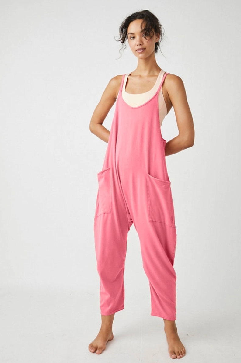 Free People: Hot Shot Onesie - Hibiscus