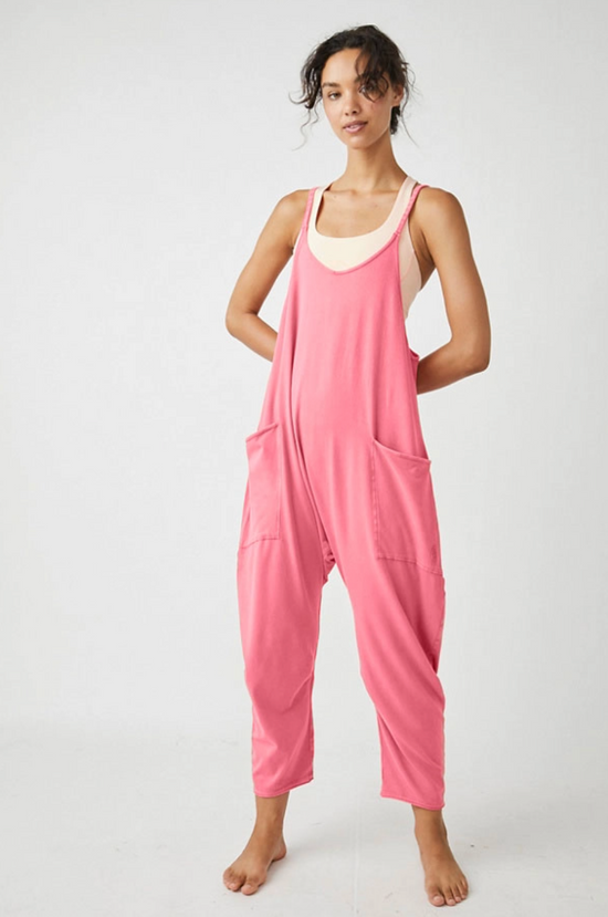 Free People: Hot Shot Onesie - Hibiscus