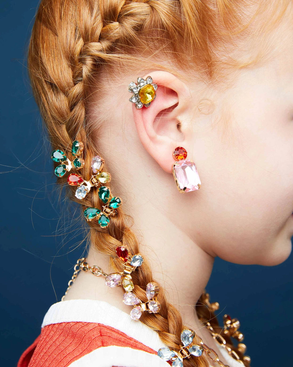 Kids Multicolor Clip On Earring Set