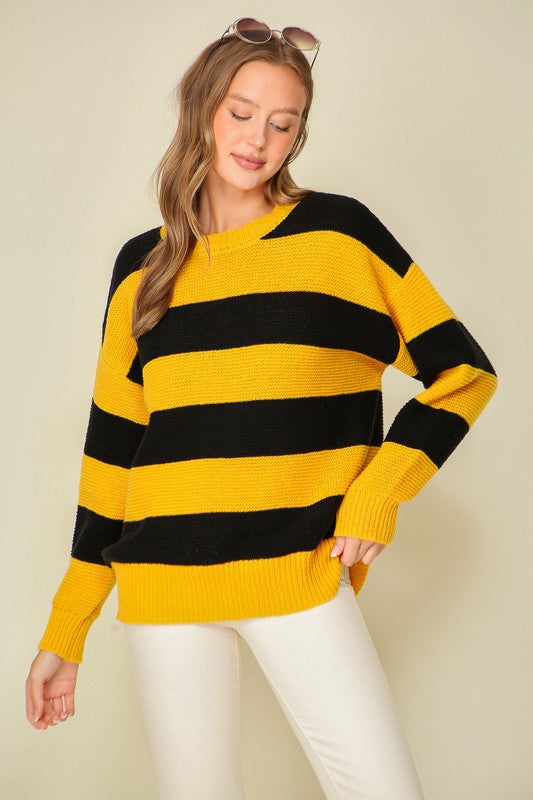 Charlie Sweater - Black/Gold - Revel Boutique