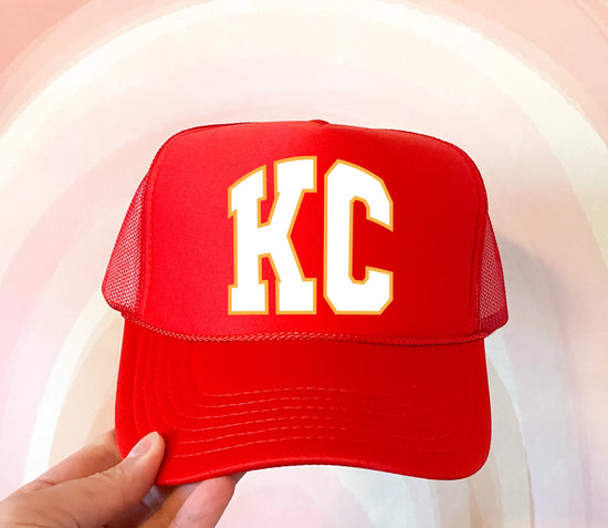 KC Trucker Hat - Red - Revel Boutique