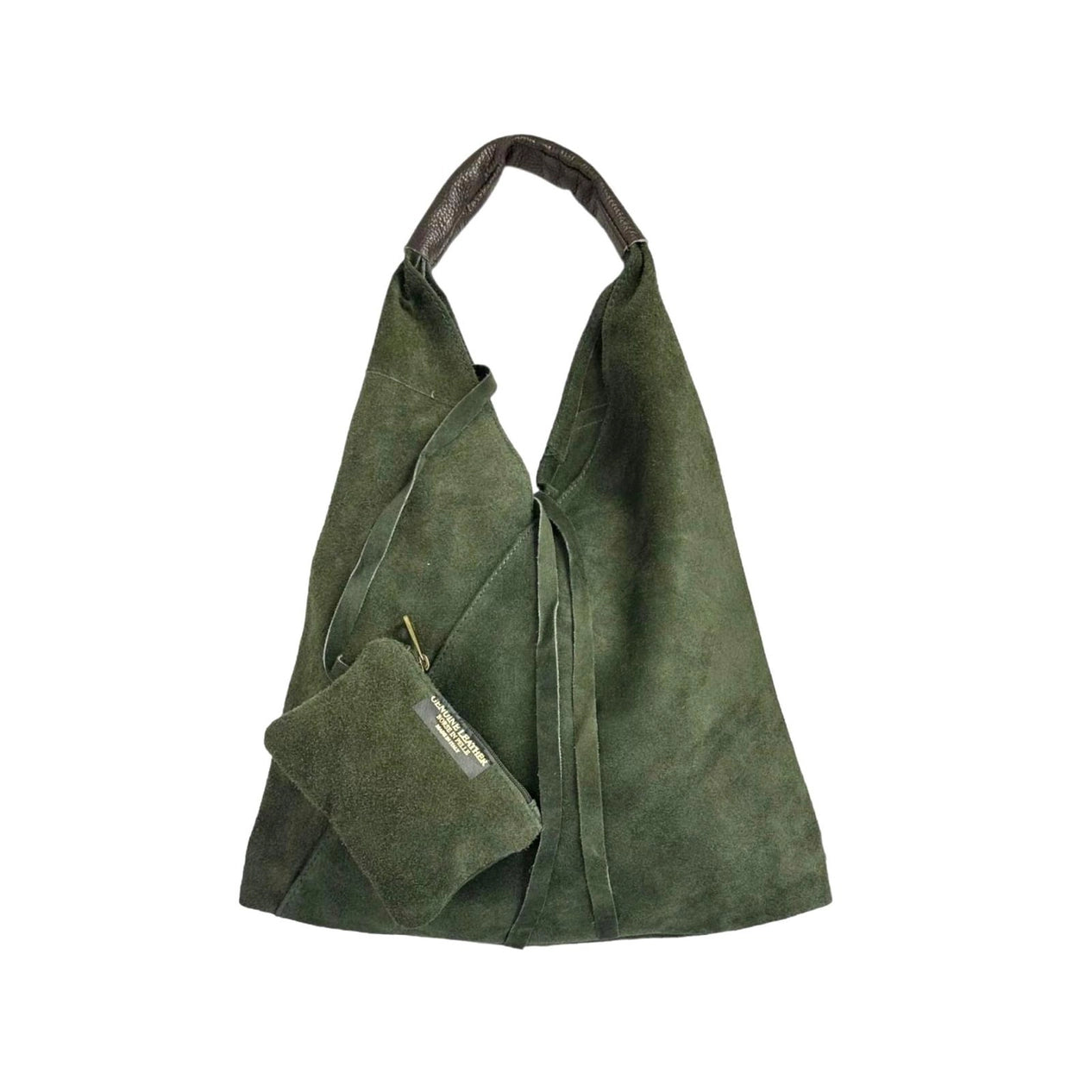 Brooklyn Suede Shoulder Bag - Military Green