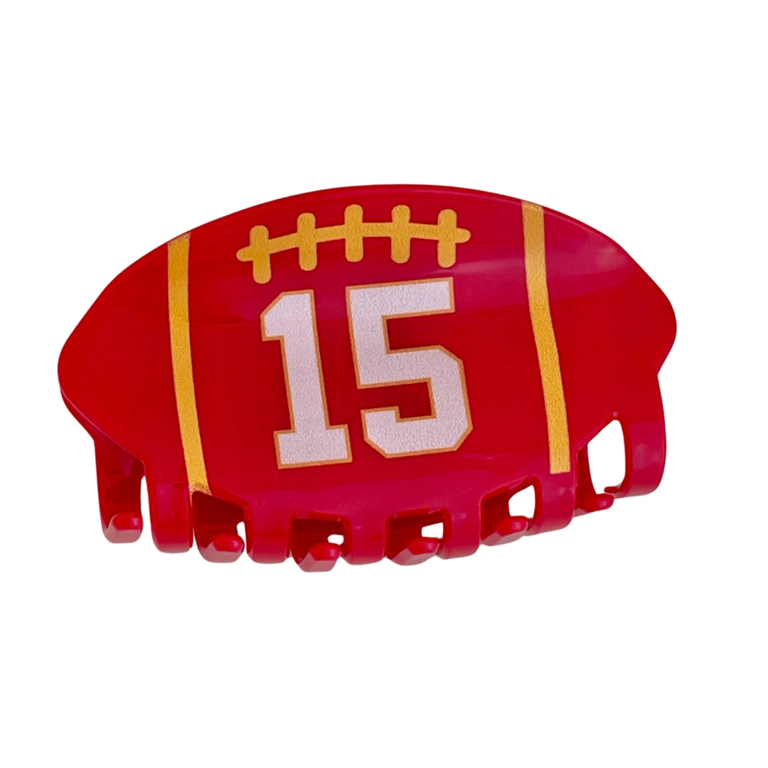 We Love 15 Football Claw Clip - Revel Boutique