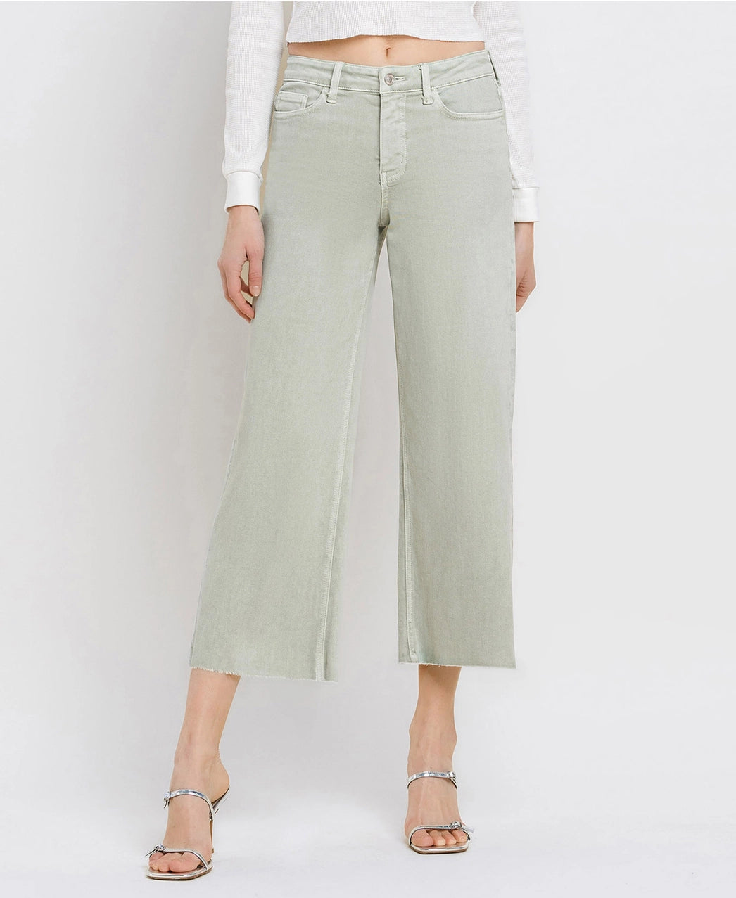 Dreamy Wide Leg Crop - Sage