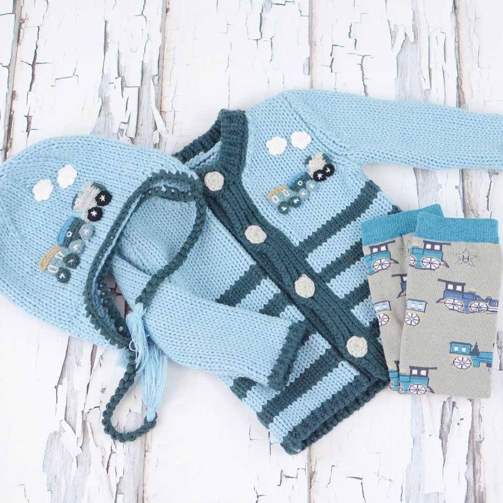 Choo Choo Train Baby Cardigan - Revel Boutique