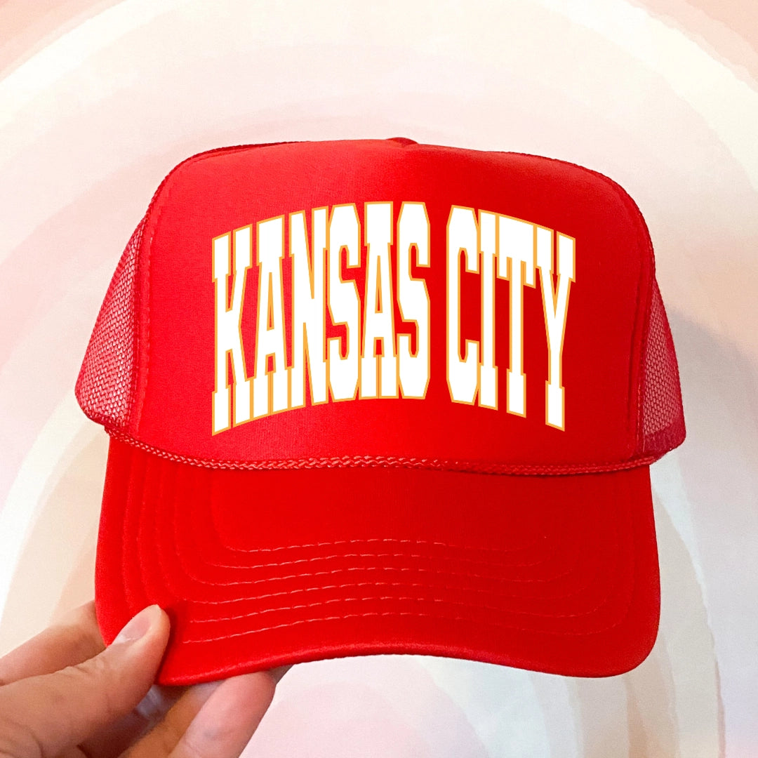 Kansas City Trucker Hat - Red - Revel Boutique