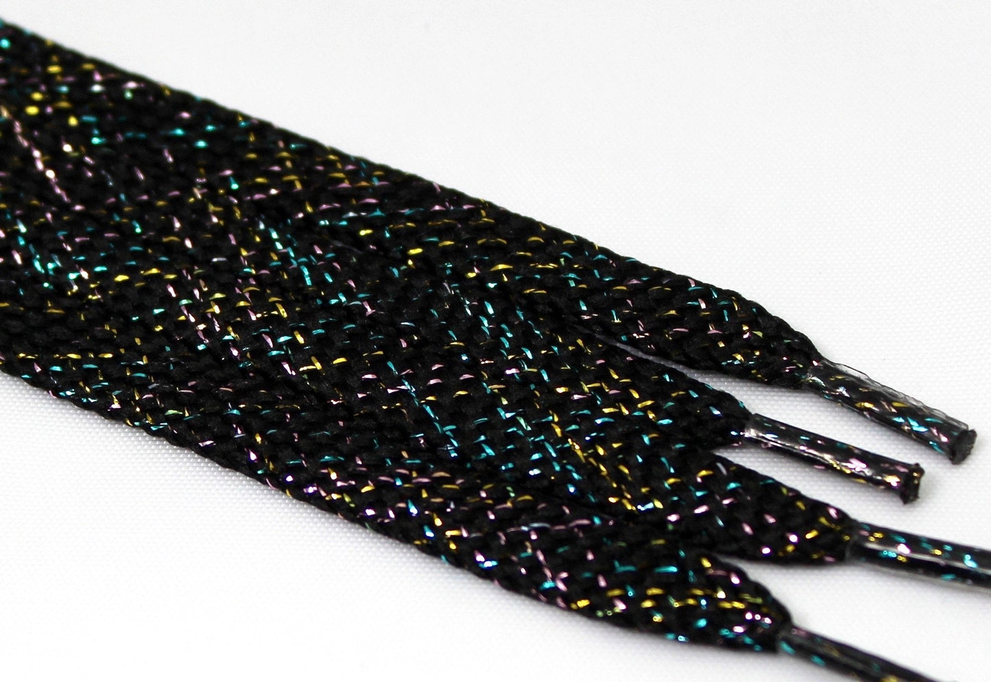 Black Sparkle Shoelaces