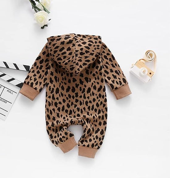 Wild Baby Leopard Hoodie Jumpsuit